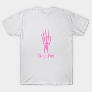 Pink Skeleton High Five T-Shirt